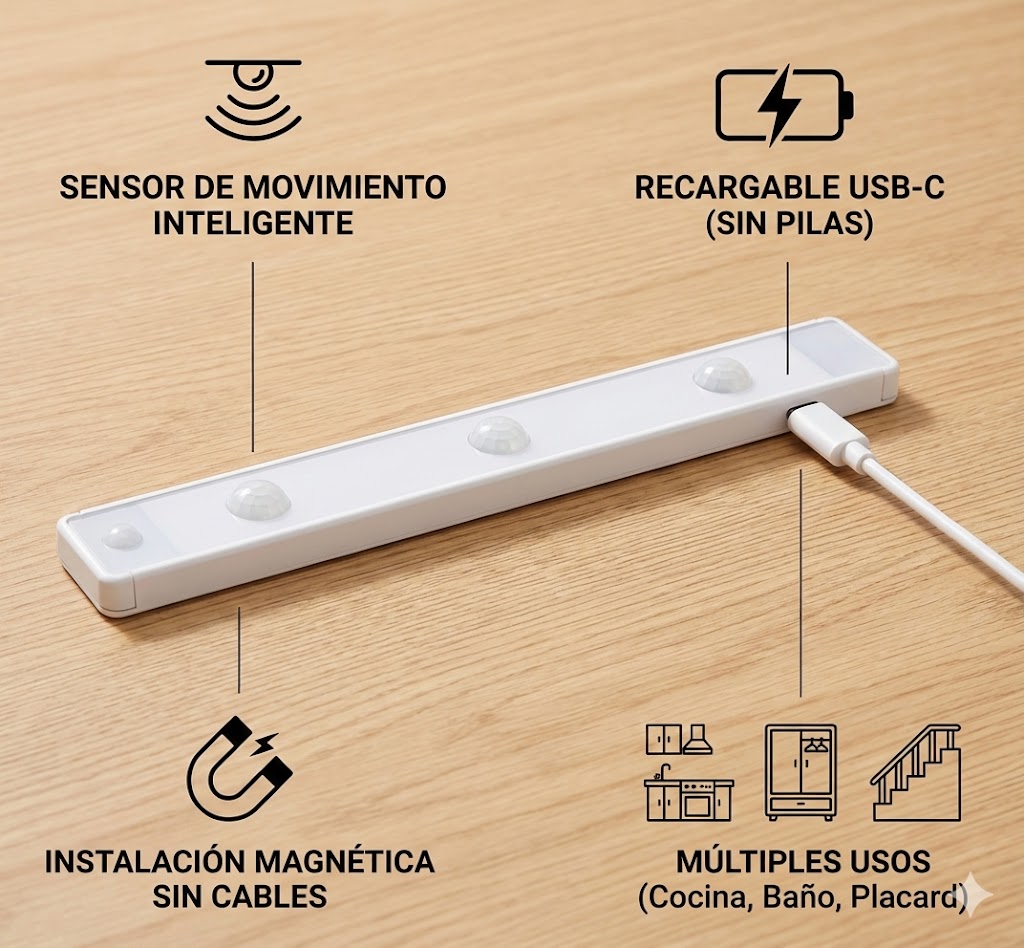 Barra Led con Sensor de Movimiento